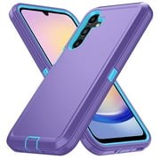 Xilaimitoo Compatible for Galaxy A16 5G Phone Case: Samsung Galaxy A16 5G 3 in 1 Full Body Shockproof, Heavy Duty Protection for A 16 5G, Light Purple+Blue